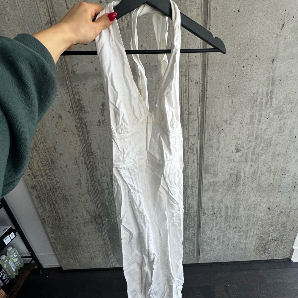 Zara- white halter summer dress